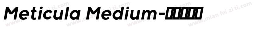 Meticula Medium字体转换